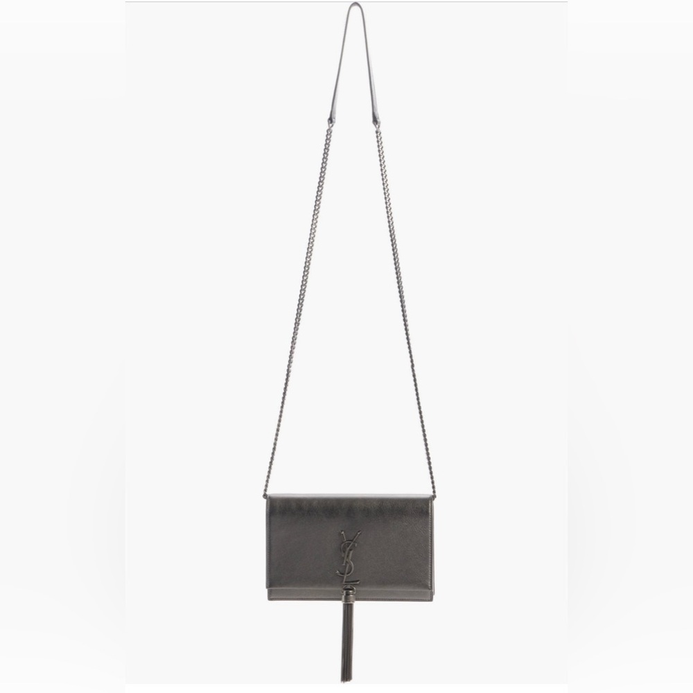 Yves Saint Laurent Cassandra Kate Silver Chain Shoulder Bag - Picture 3 of 16